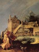 BLOEMAERT, Abraham Landscape with Tobias and the Angel painting